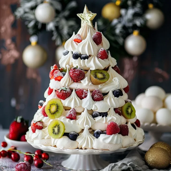 Pavlova Christmas Tree Dessert Recipe