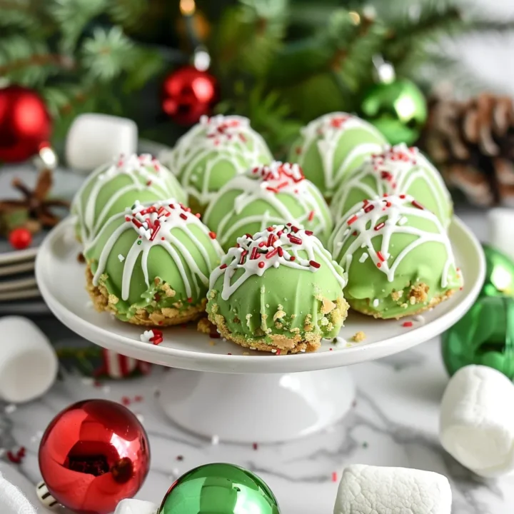 Whimsical Grinch Christmas Holiday Truffles
