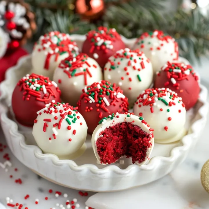 No-Bake Red Velvet Christmas Truffles