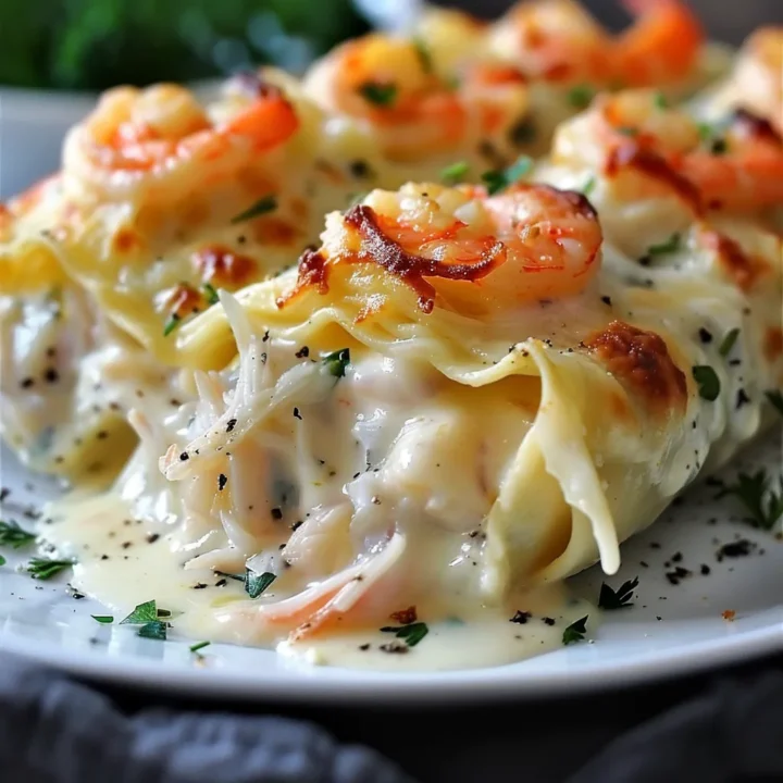 Shrimp & Crab Alfredo Lasagna Rolls: A Delicious Twist on a Classic Dish