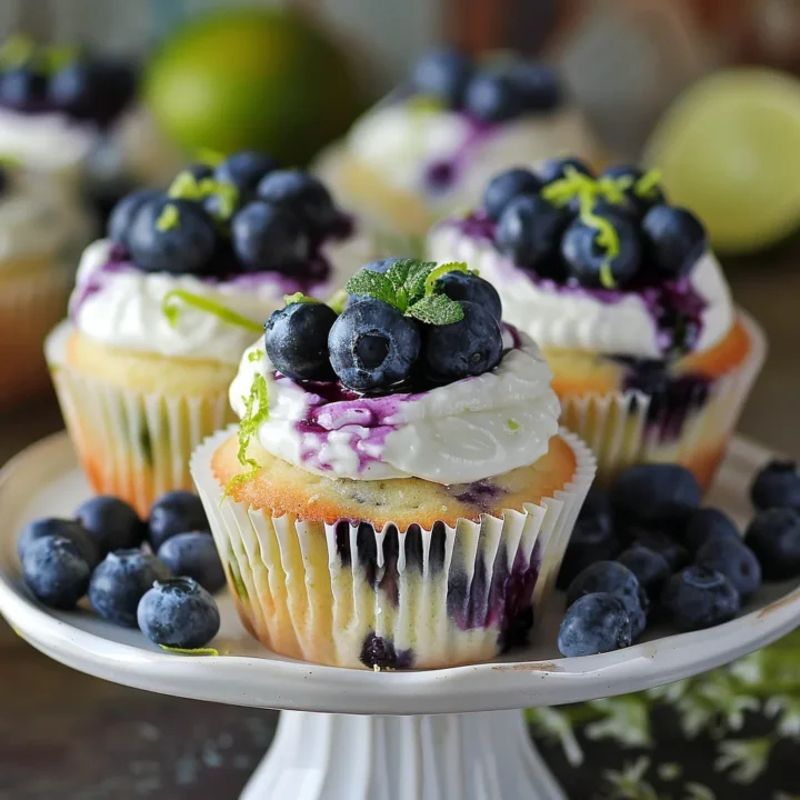 Blueberry Lime Cheesecake Cupcakes for a Fresh Flavor Burst