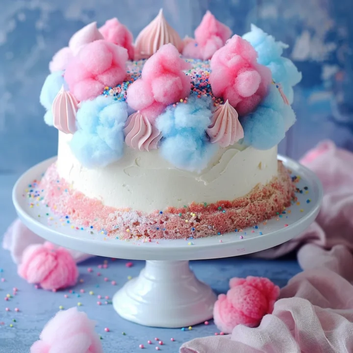 Fluffy Cotton Candy Celebration Cake