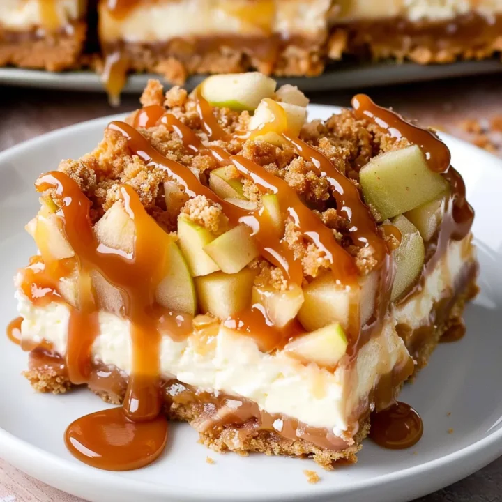 Caramel Apple Cheesecake Bars Recipe