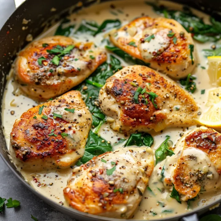 Creamy One-Pan Garlic Chicken Recipe