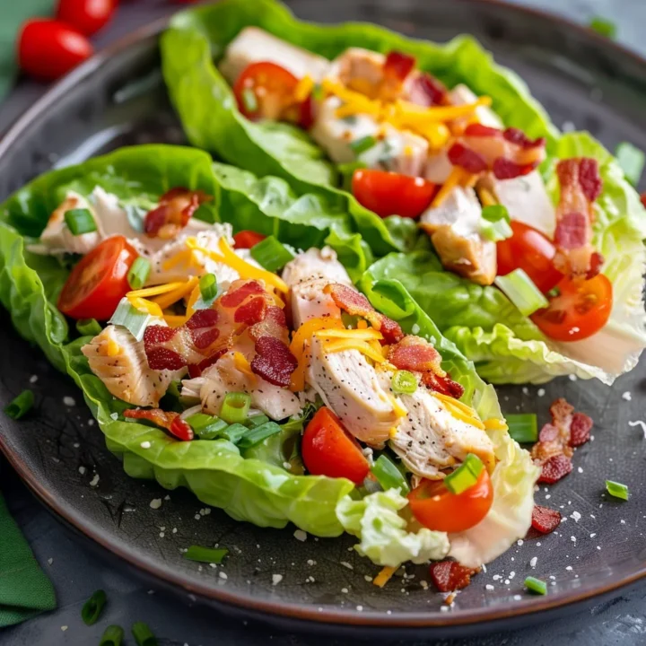 Chicken Bacon Ranch Lettuce Boats
