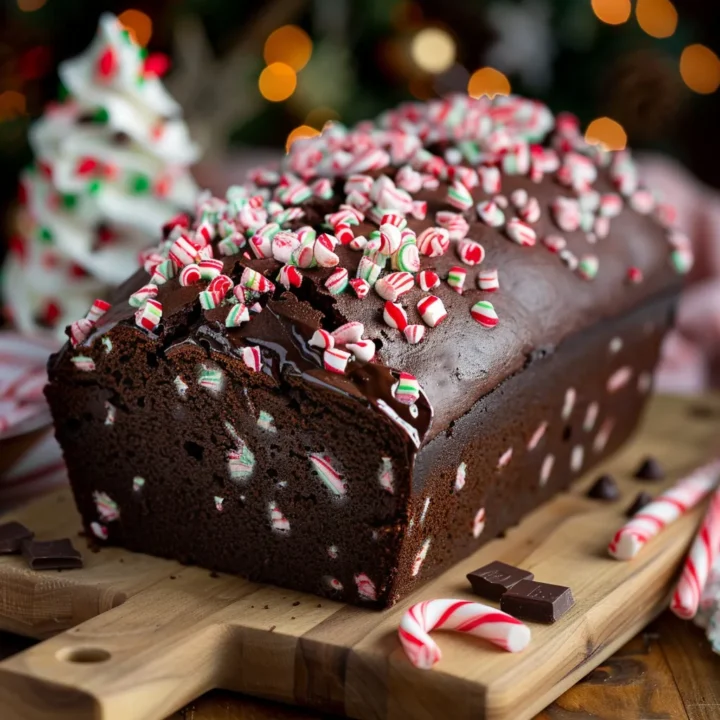 Chocolate Peppermint Holiday Loaf Bread