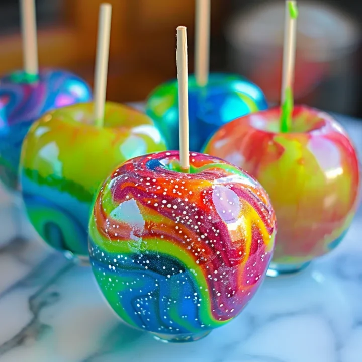 Jolly Rancher Swirl Candy Apples