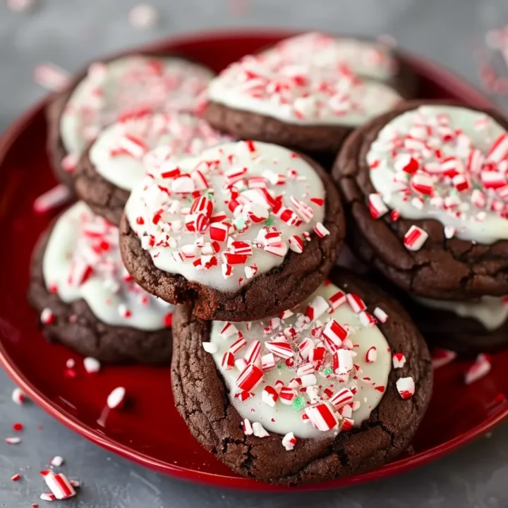 Chocolate Peppermint Brownie Cookies
