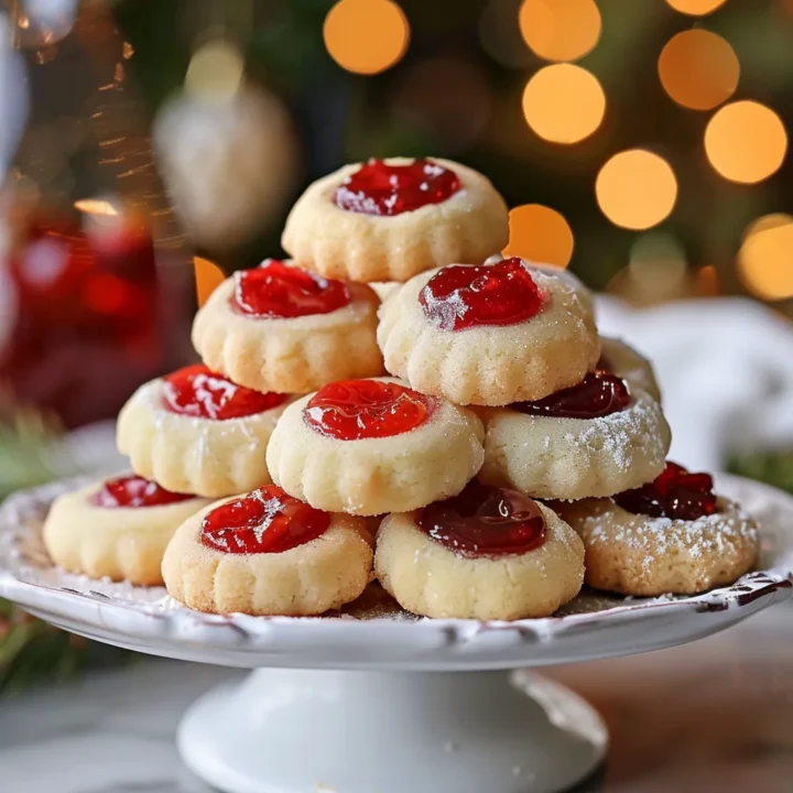 Soft Christmas Thumbprint Cookies Recipe