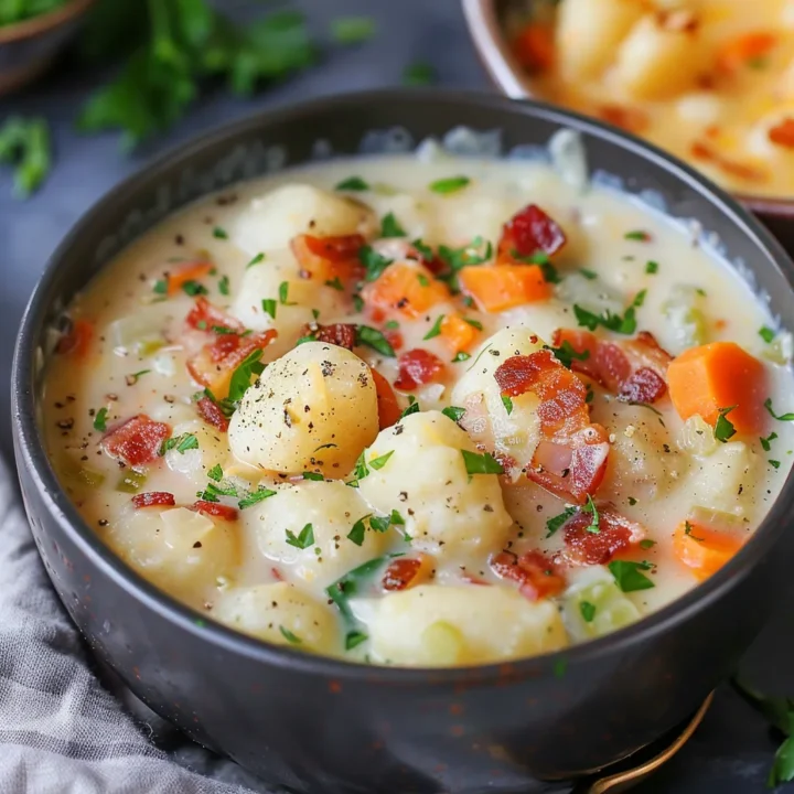 Bacon Cheddar Gnocchi Soup Recipe