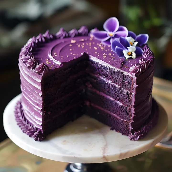 Decadent Purple Velvet Cake
