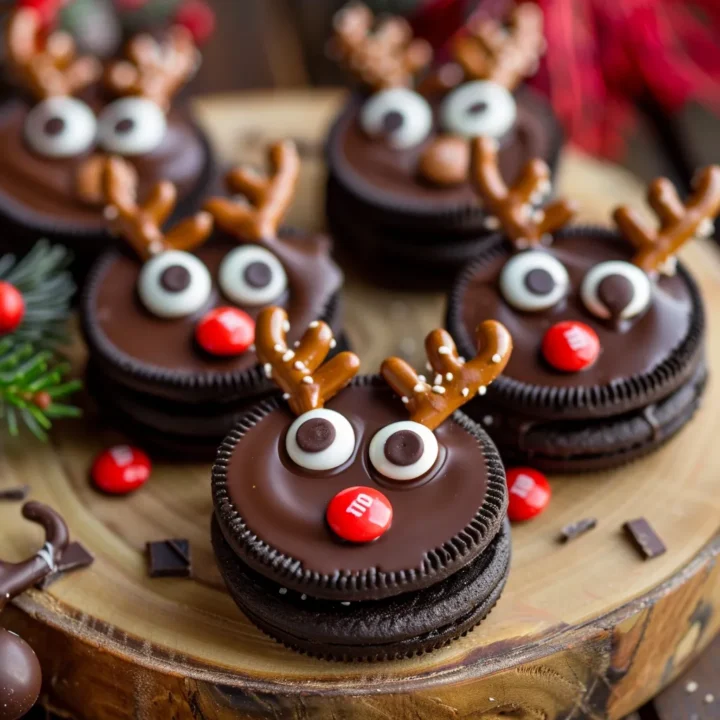 Chocolate Covered Reindeer Oreo Treats