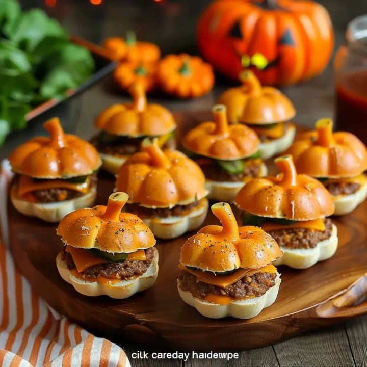 Pumpkin Shaped Halloween Slider Recipe