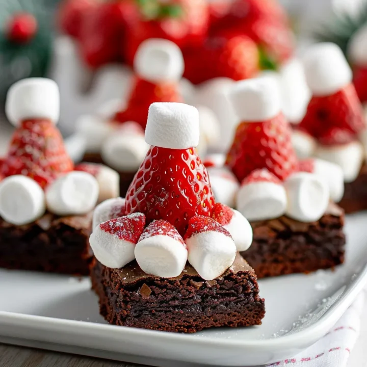 Cute Santa Hat Brownie Recipe