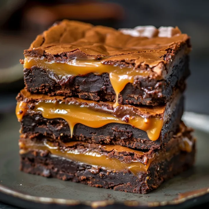 Homemade Millionaire Brownies With Caramel