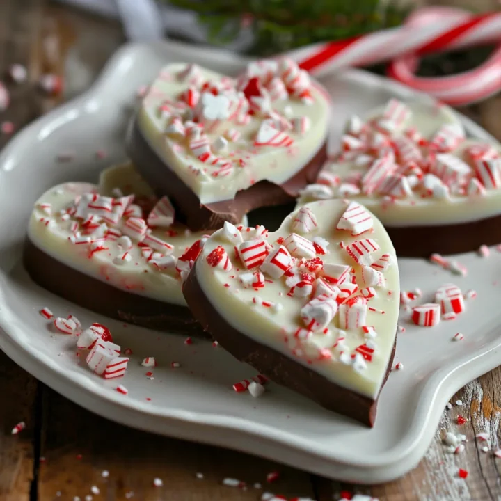 Peppermint Bark Candy Cane Hearts: A Festive Delight