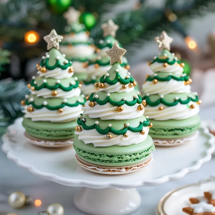 Festive Christmas Tree Cake Macarons: A Delightful Holiday Treat