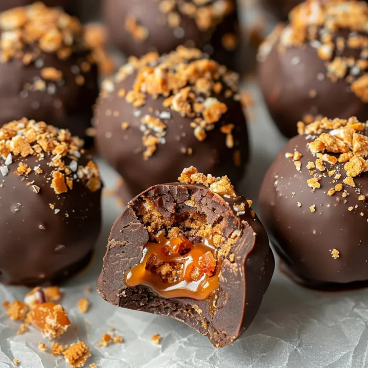 No-Bake Caramel Crunch Butterfinger Truffles