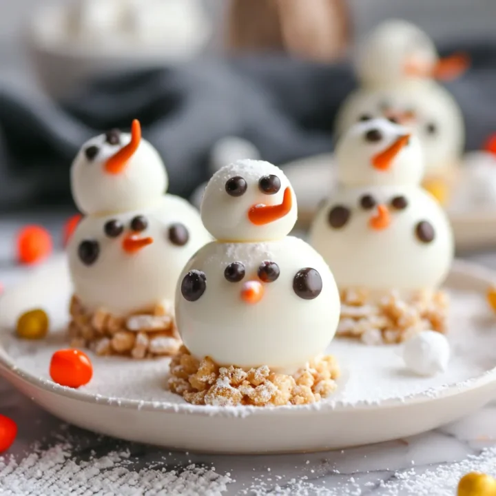 No-Bake Mini Snowman Truffles for Cute Holiday Treats