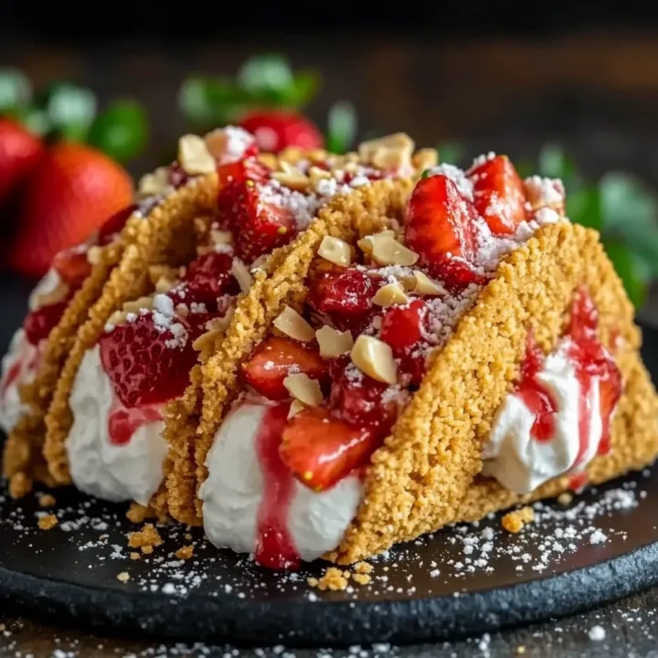 Strawberry Crunch Cheesecake Tacos