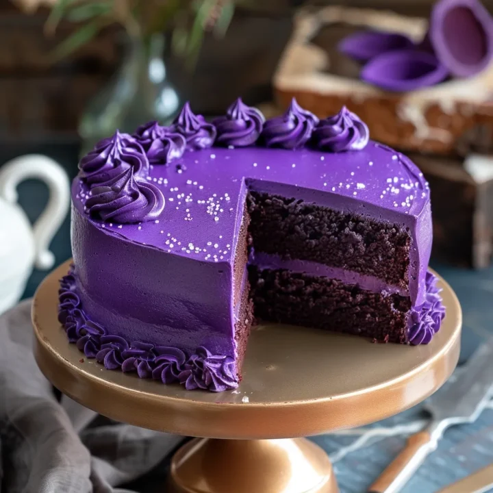 Decadent Royal Purple Velvet Cake to Impress Guests