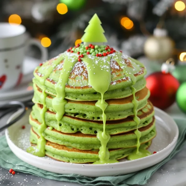 Fluffy Green Grinch Pancake Recipe