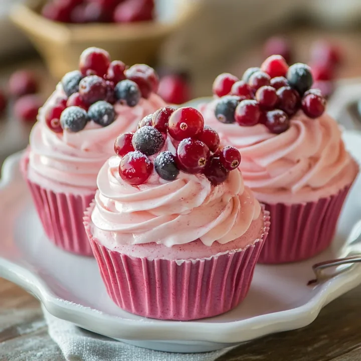 Fluffy Cranberry Mousse Cups