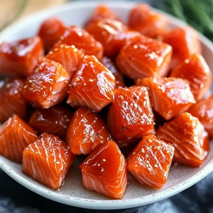 Sweet Candied Smoked Salmon Bites
