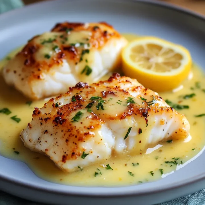 Baked Cod in Coconut Lemon Sauce