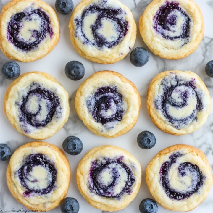 Blueberry Cheesecake Swirl Cookies