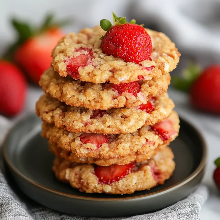 Crispy Strawberry Crunch Cookies