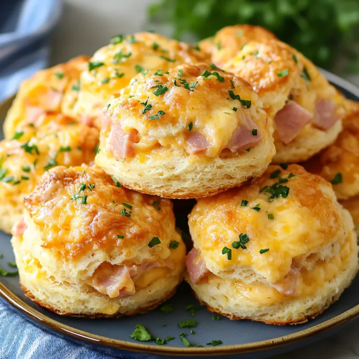 Ham and Cheese Butter Swim Biscuits