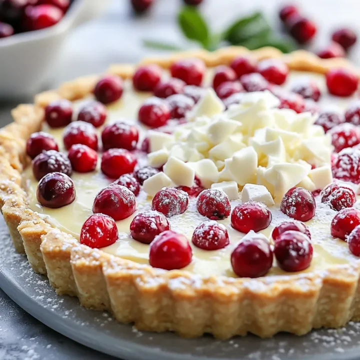 Cranberry White Chocolate Tart Recipe