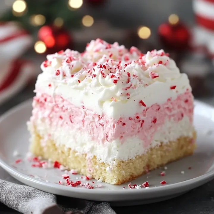 Irresistible Peppermint Holiday Poke Cake