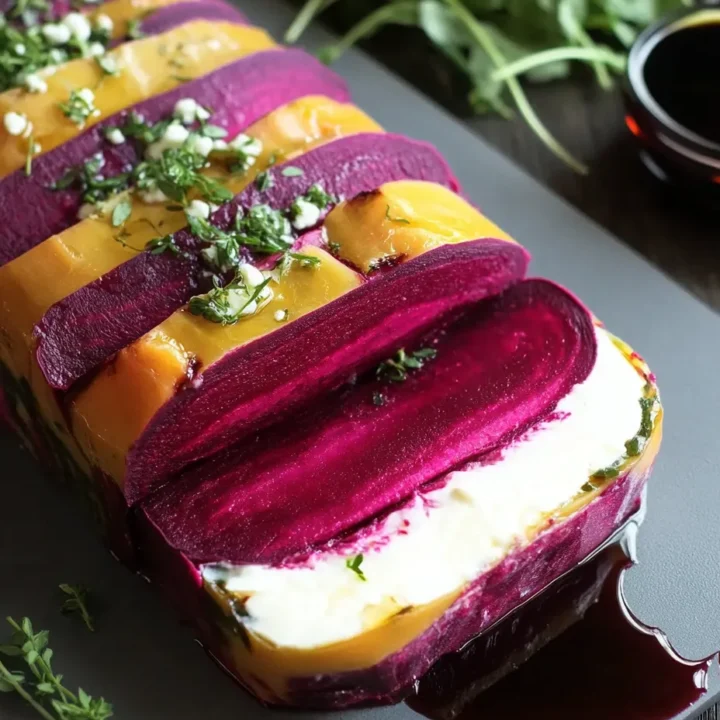Beet Terrine with Herbed Goat Cheese