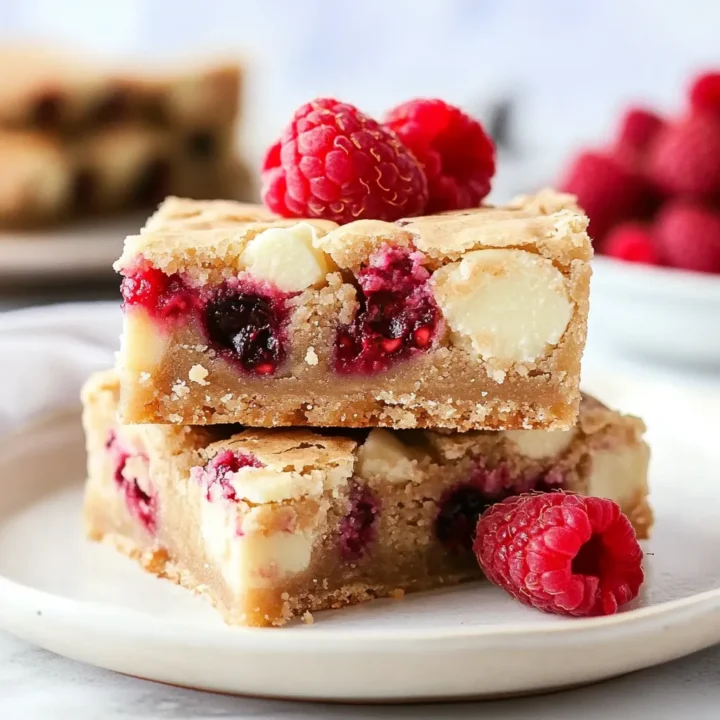 Raspberry White Chocolate Blondies