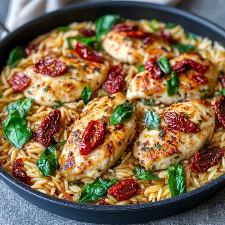 Tuscan Sun-Dried Tomato Chicken Orzo
