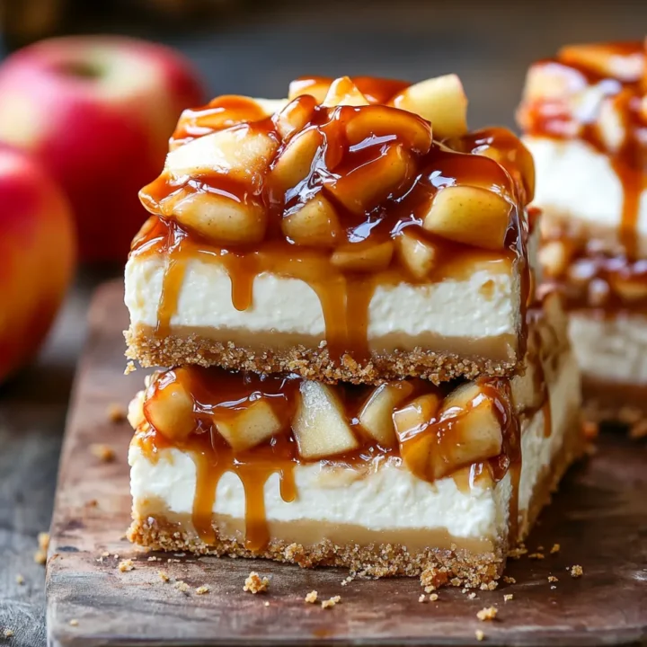 Caramel Apple Cheesecake Bars