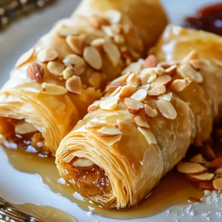 Honey Almond Phyllo Rolls