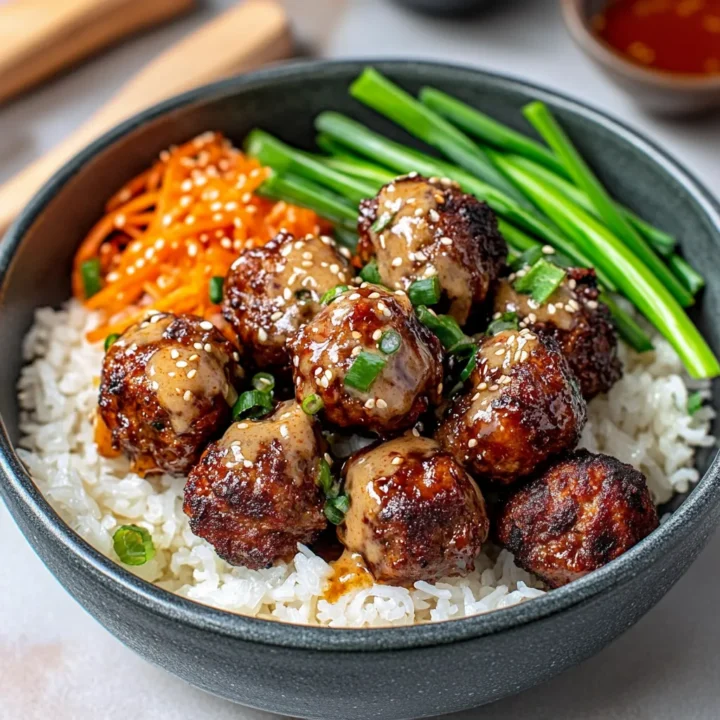 Korean BBQ Meatball Bowls: A Flavorful Fusion