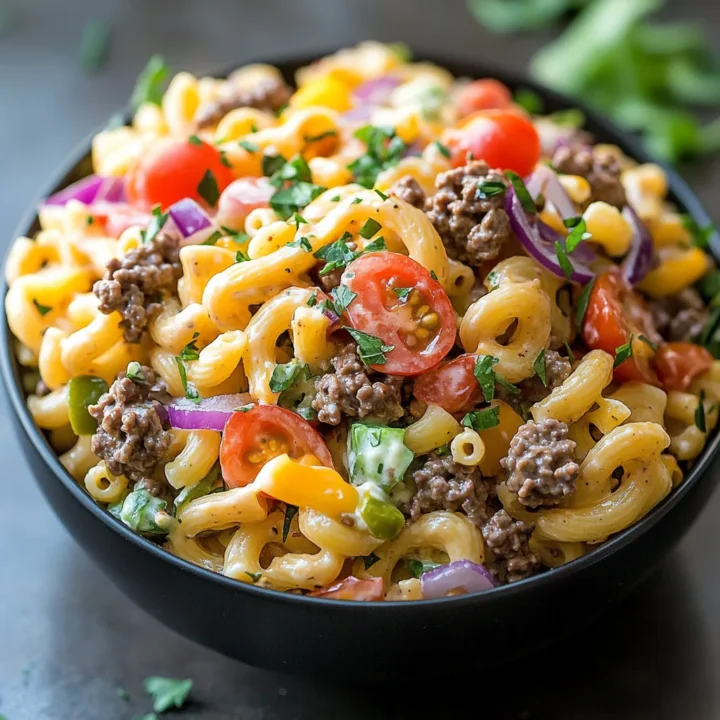 Big Mac Style Pasta Salad