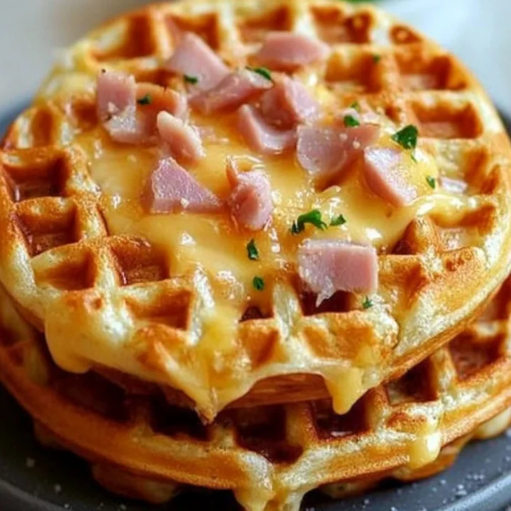 Crunchy Ham Cheese Chaffles Recipe