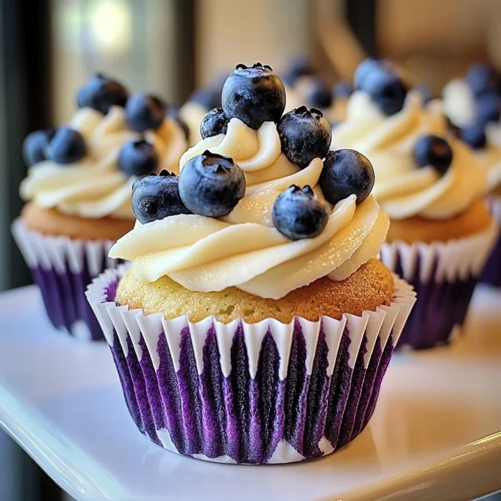 White Chocolate Blueberry Cupcakes