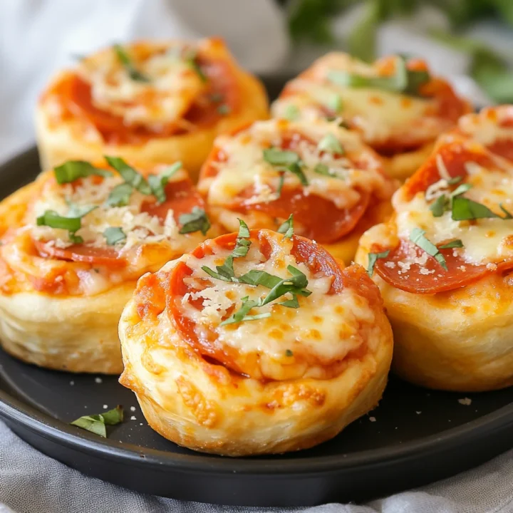 Mini Deep Dish Crescent Roll Pizzas