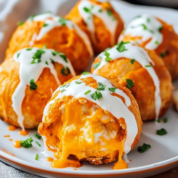 Cheesy Buffalo Ranch Chicken Bombs