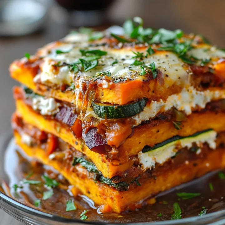 Layered Sweet Potato Veggie Lasagna