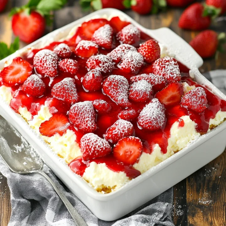 Easy Strawberry Cheesecake Dump Cake