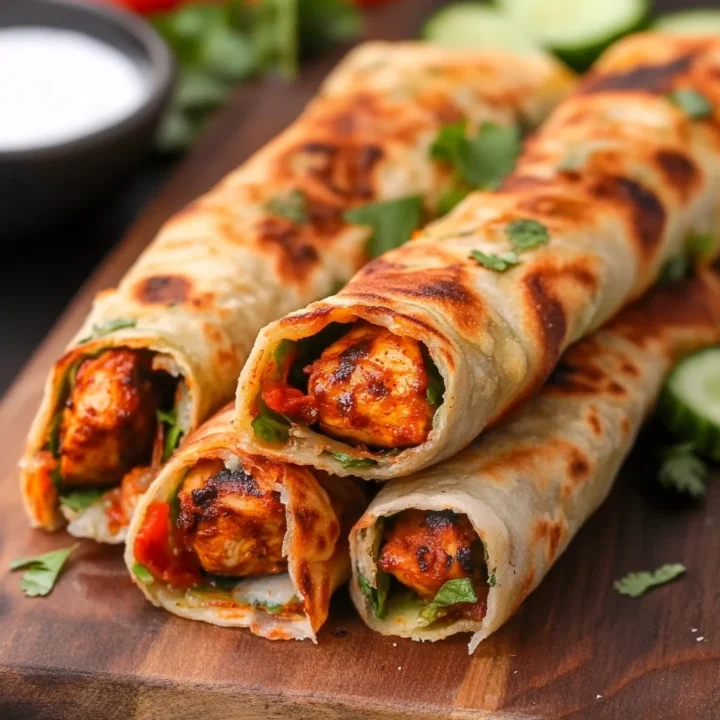 Chicken Tikka Paratha Rolls Iftar