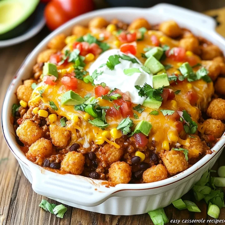 Taco Tater Tot Casserole Recipe