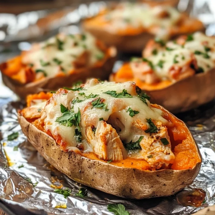 BBQ Chicken Stuffed Baked Potatoes